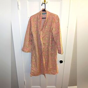 Needham Lane Paisley summer robe. Green and pink M/L